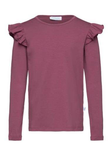 Alicia Mauve Tops T-shirts Long-sleeved T-shirts Purple POP & CO