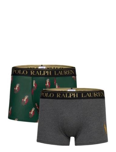 Stretch Cotton Trunk 2-Pack Boksershorts Green Polo Ralph Lauren Under...