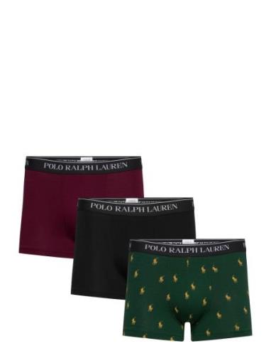 Classic Stretch-Cotton Trunk 3-Pack Boksershorts Green Polo Ralph Laur...