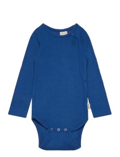 Body L/S Modal Bodies Long-sleeved Blue Petit Piao