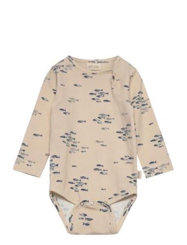 Body L/S Printed Bodies Long-sleeved Beige Petit Piao