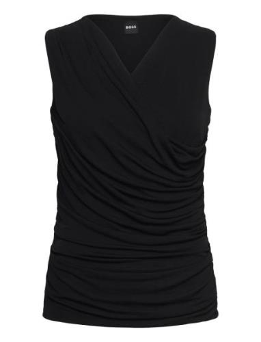 Eluvi Tops Blouses Sleeveless Black BOSS