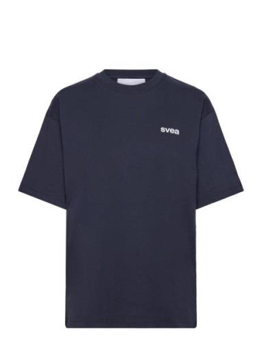 Swaustin Boxy Ss T-Shirt Tops T-shirts & Tops Short-sleeved Navy Svea