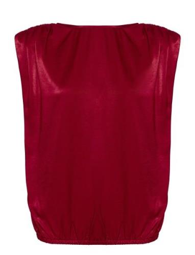 Estellemw Wrap Top Tops Blouses Sleeveless Red My Essential Wardrobe