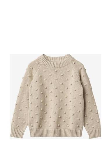 Bon Dot Pullover Tops Knitwear Pullovers Cream Fliink