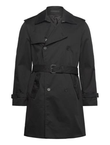 Water-Repellent Trench Coat With Belt Trench Coat Kåpe Black Mango