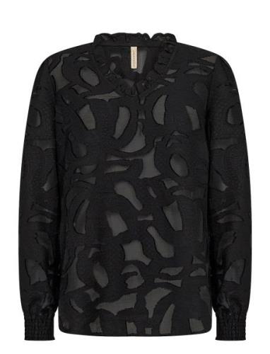 Sc-Ibi Tops Blouses Long-sleeved Black Soyaconcept