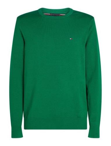 Essential Ssnl Cotton Crew Neck Tops Knitwear Round Necks Green Tommy ...