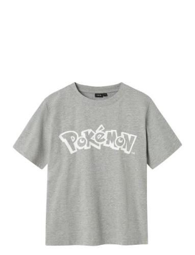 Nlmsarif Pokemon Ss L Top Sky Tops T-shirts Short-sleeved Grey LMTD