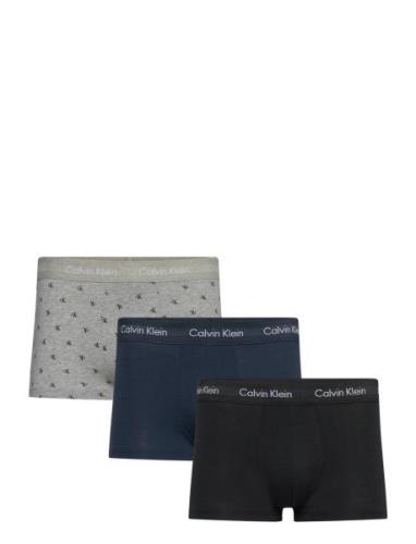 Low Rise Trunk 3Pk Boksershorts Black Calvin Klein