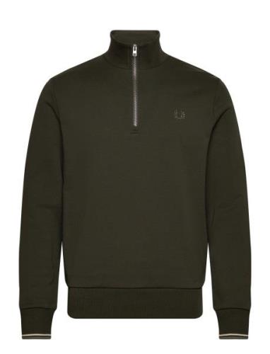 Half Zip Sweatshirt Tops Sweat-shirts & Hoodies Sweat-shirts Green Fre...