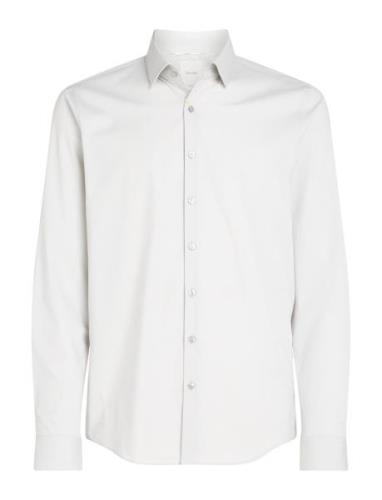 Poplin Stretch Slim Shirt Tops Shirts Business White Calvin Klein