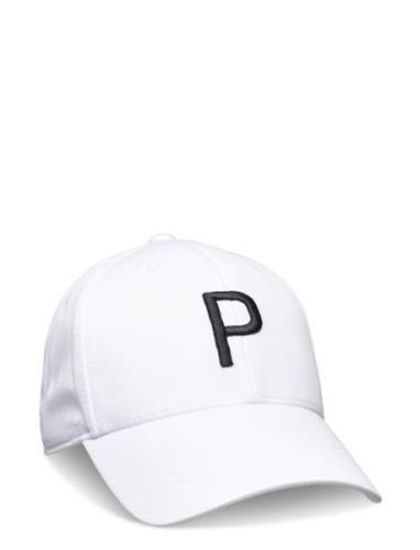 Structured P Cap Accessories Headwear Caps White PUMA Golf