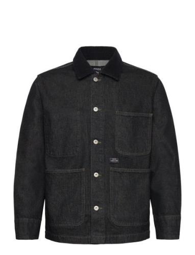 Arizona Black Denim Chore Jacket Dongerijakke Denimjakke Black Mads Nø...