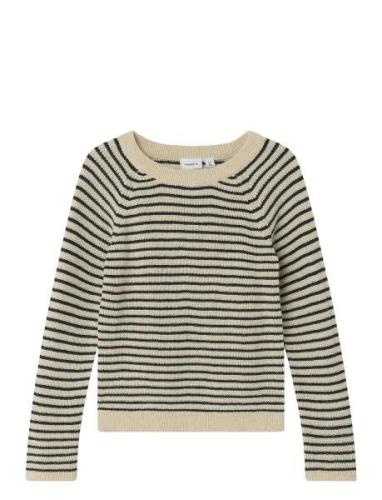 Nmmlesse Slim Ls Knit Tops Knitwear Pullovers Cream Name It