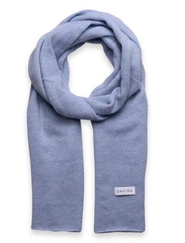 Big Classic Scarf Skjerf Blue Davida Cashmere