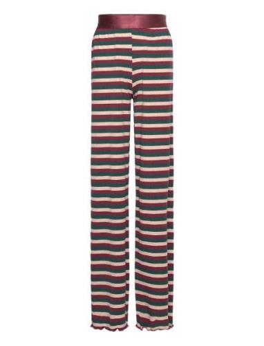 Tnmadeline Wide Rib Pants Bottoms Trousers Multi/patterned The New