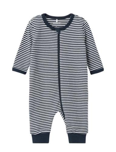 Nbnnightsuit Zip Y/D Core Noos Pyjamas Sie Jumpsuit Navy Name It