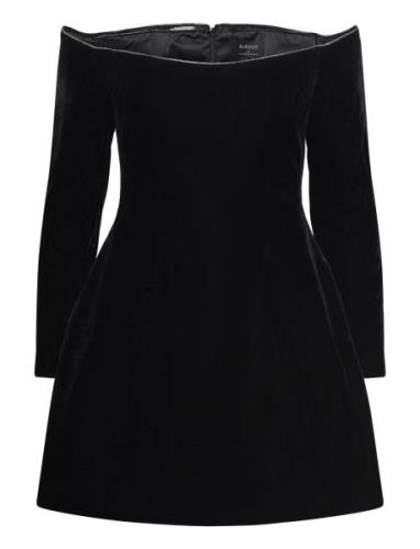 Nadene Velour Hourglass Dress Kort Kjole Black Bardot