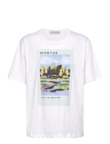 Silane Tops T-shirts & Tops Short-sleeved White Munthe