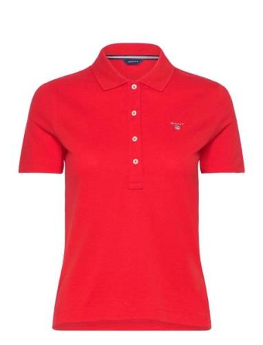 Emb Original Shield Pique Polo Tops T-shirts & Tops Polos Red GANT