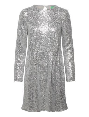 Dress Kort Kjole Silver United Colors Of Benetton