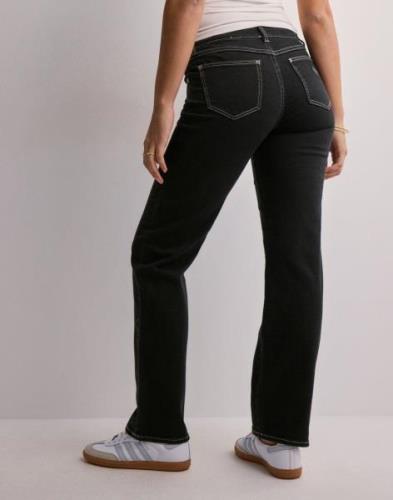 Abrand Jeans - Svart - 99 Low Straight Ebon