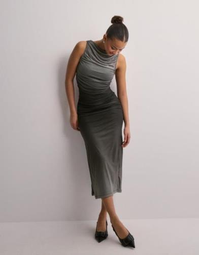 JJXX - Grå - Jxfelina Mesh Long Dress Wvn