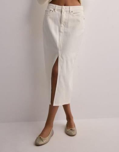 JJXX - Hvit - Jxadya Denim Long Skirt Hw Dnm