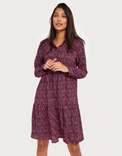 JDY - Multi/Mønstrete - Jdypiper L/S Aop Shirt Dress Wvn N