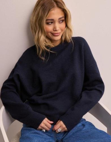 Nelly - Blå - Star Knit Sweater