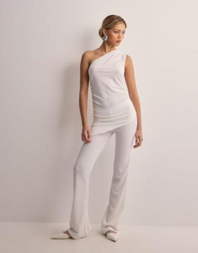 Nelly - Hvit - Structured Flare Pants