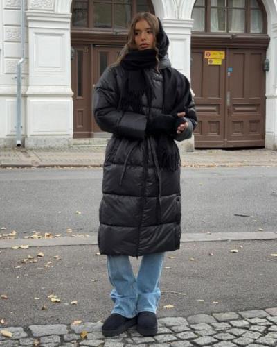 Nelly - Svart - Long Puffer Coat