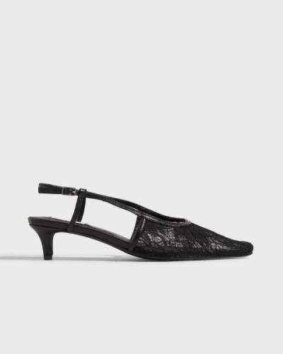 Nelly - Svart - Lace Low Heel