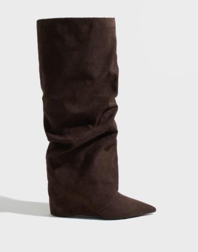 Nelly - Brun - Folded Shaft Boot