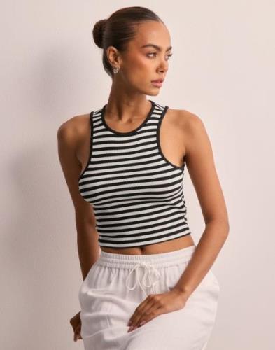 Only - Rutete/Stripete - Onlbelia S/L Crop Top Jrs Noos