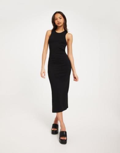 Only - Svart - Onlbelfast S/L Midi Dress Jrs Noos