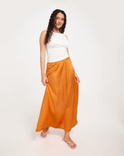 JDY - Oransje - Jdyfifi Mw Midi Skirt Wvn