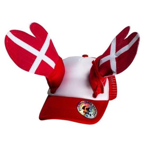 Danmark Klappe Caps - Rød/Hvit