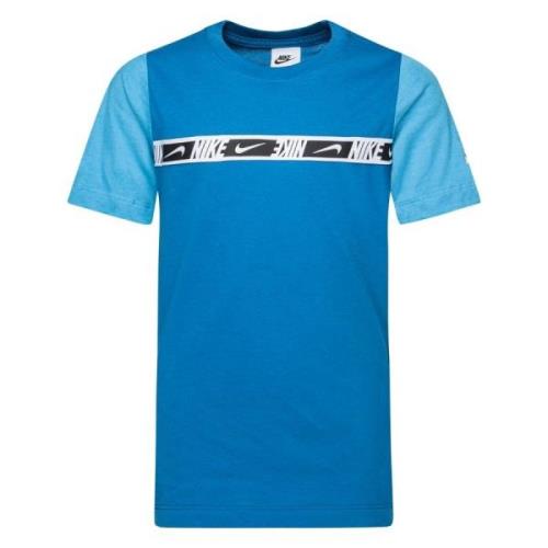 Nike T-Skjorte NSW Repeat - Blå/Hvit Barn