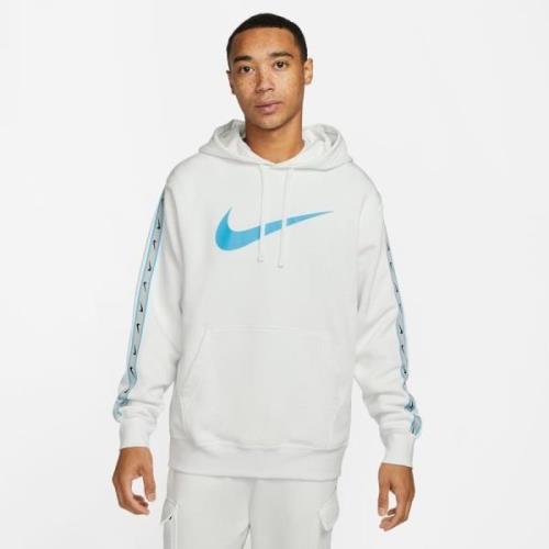 Nike Hettegenser NSW Sportswear Repeat Fleece - Hvit/Blå