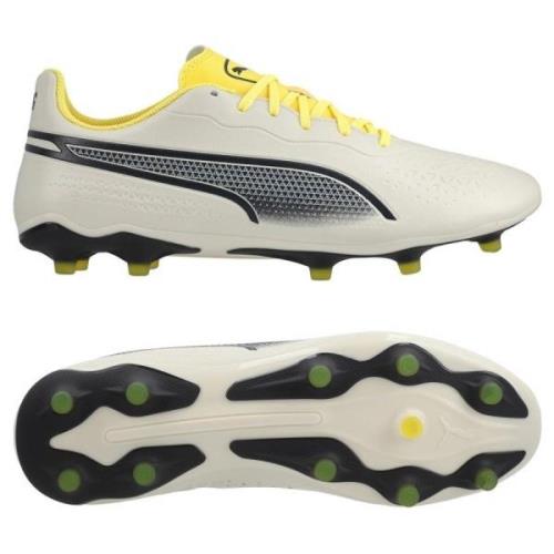 PUMA King Match FG/AG Voltage - Alpine Snow/Grå/Yellow Blaze