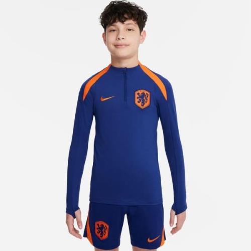 Nederland Treningsgenser Dri-FIT Strike Drill - Navy/Oransje Barn