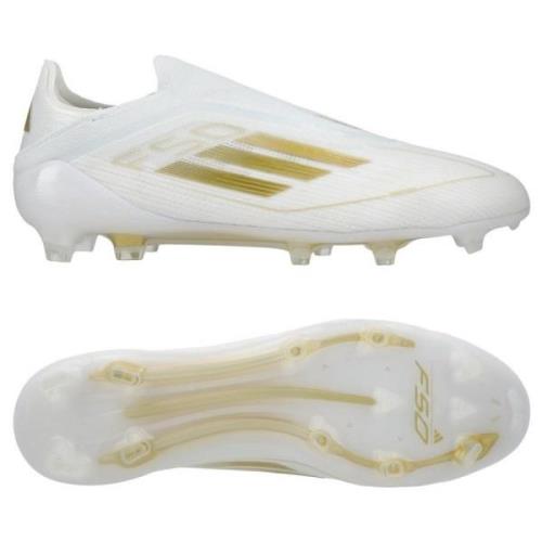 adidas F50 Elite Laceless FG Day Spark - Hvit/Gull/Hvit