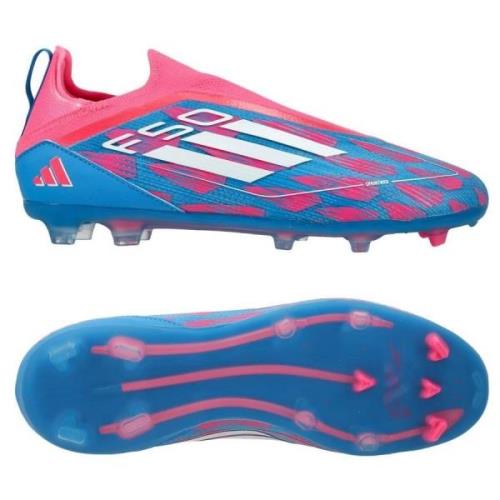 adidas F50 Pro Laceless FG Reemergence - Blå/Hvit/Rosa Barn