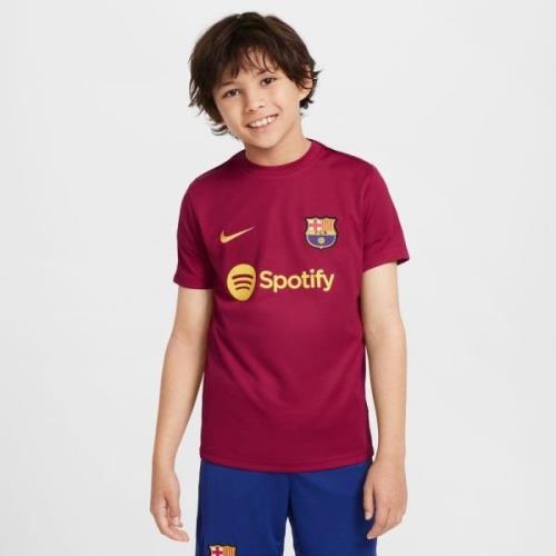 Barcelona Trenings T-Skjorte Dri-FIT Academy Pro - Burgunder/Gul Barn