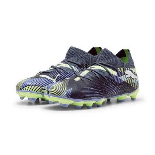 PUMA Future 7 Match FG/AG Lights Out - Gray Skies/Hvit/Fizzy Apple Bar...