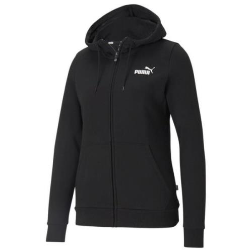 ESS Small Logo Full-Zip Hoodie FL Puma Black