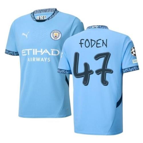 Manchester City Hjemmedrakt 2024/25 FODEN 47 + Champions League & UEFA...