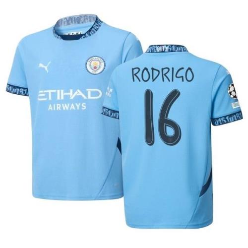 Manchester City Hjemmedrakt 2024/25 RODRIGO 16 + Champions League & UE...